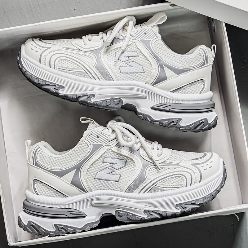 Free shipping Designer Casual Shoes 2025 new breathable mesh shoes for men versatile thick soled height increasing casual sports shoes trendy shoes be