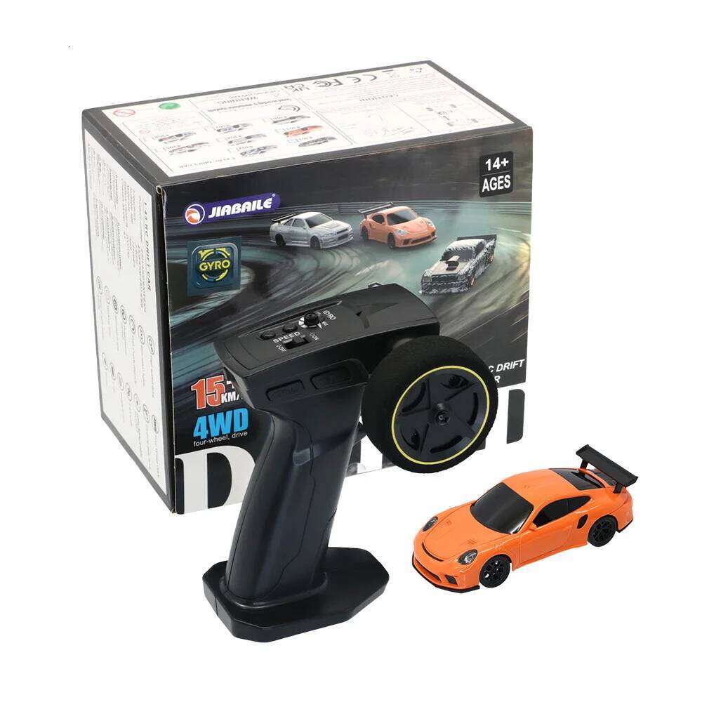 Rc 1/43 with Gyro Upgraded Ver 2.4G Remote Mini Drift Race Car 4WD Radio Control RC Toys Traffic Cones C260305