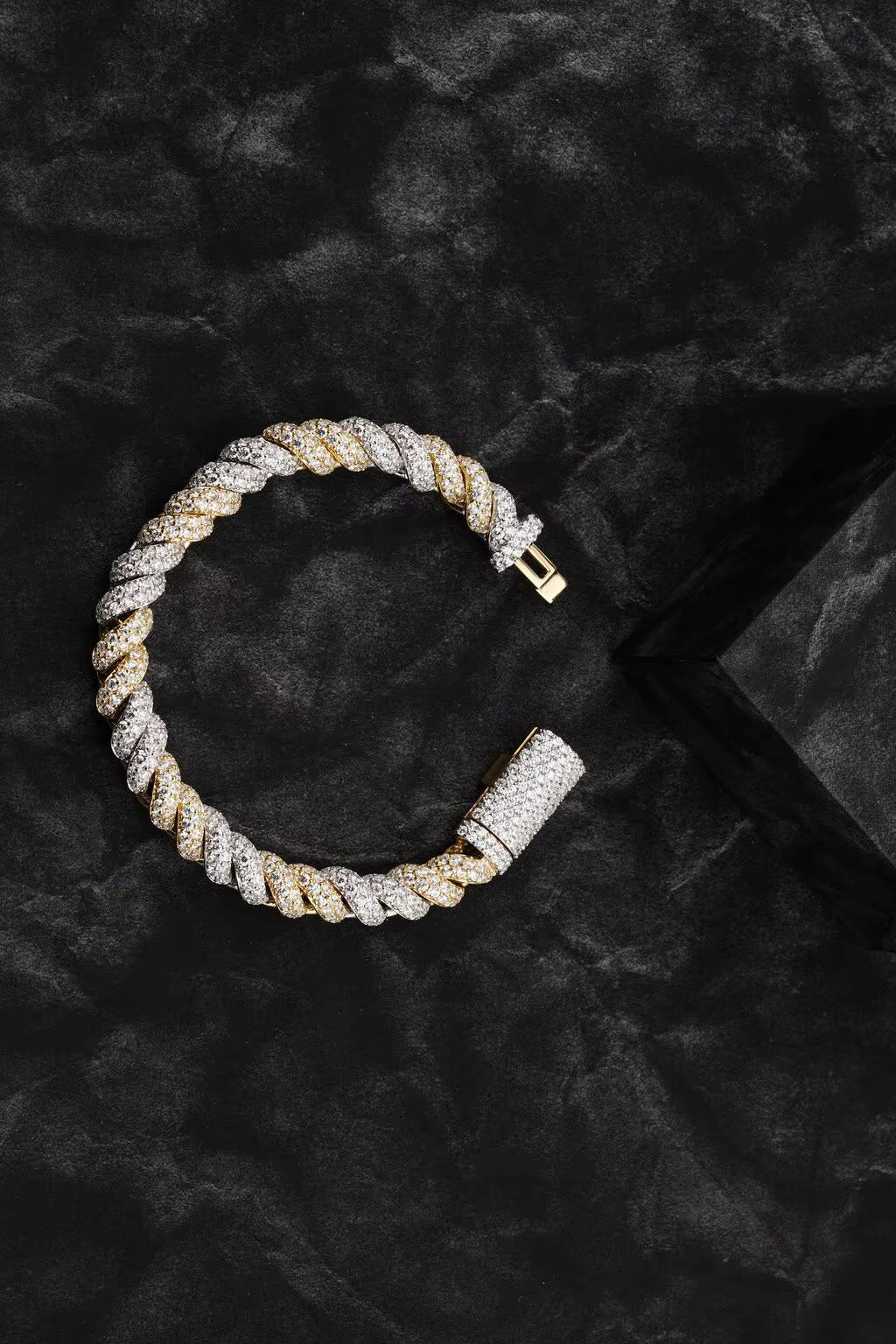 New Design moissanite diamond Cuban Bracelets Fashion Hip Hop 925 Sterling rose gold Plated Cuban Bracelets for Men Bracelet