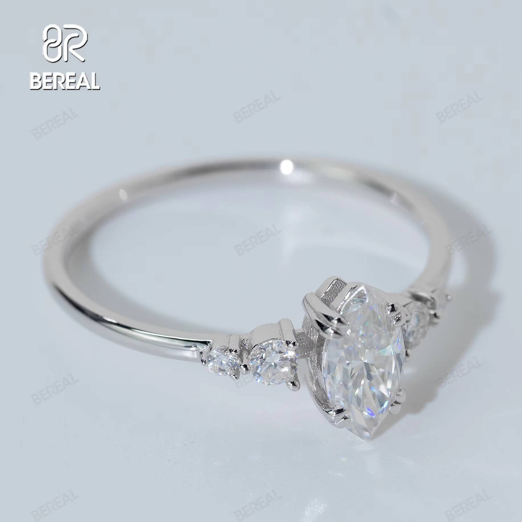 Luxury 12CT Vvs Lab Grown Diamond Custom Unique Engagement Rings Popular White Gold 925 Silver Engagement Ring Women Jewelry
