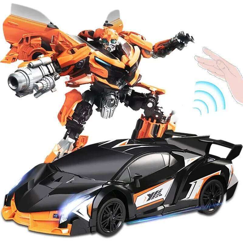 Rc Large 32CM Bugatti Gesture Remote Control Deformation Car Wireless Charging Racing Toy Boy Christmas and New Year Gift C260305