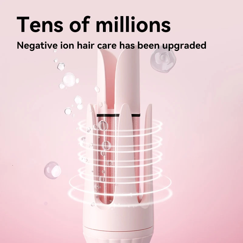 32mm Automatic Curling Iron with Negative Ion Ceramic Hair Care Buzzer Timer 4 Temperature Settings for Long Lasting Waves 260305