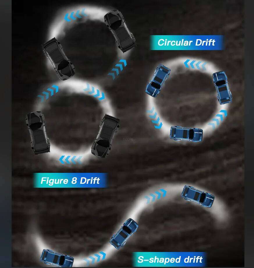 KF30 1:43 4WD Drift Racing Car With Gyroscope Adjustment Real Lighting Control and Damping High Speed RC Cars For Kids Toy C260305