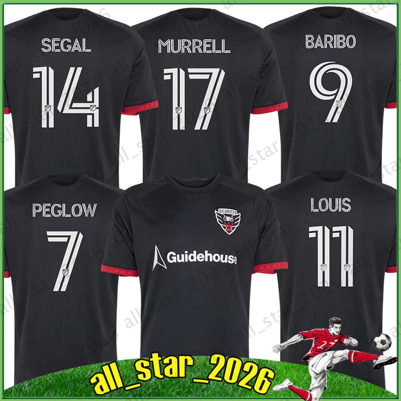 4XL 26/27 DC United soccer jerseys BARIBO PEGLOW STROUD SEGAL MURRELL PIRANI PELTOLA SERVANIA ROWLES JOHNSON 2026 Home Away Men kids kit socks Football Shirts