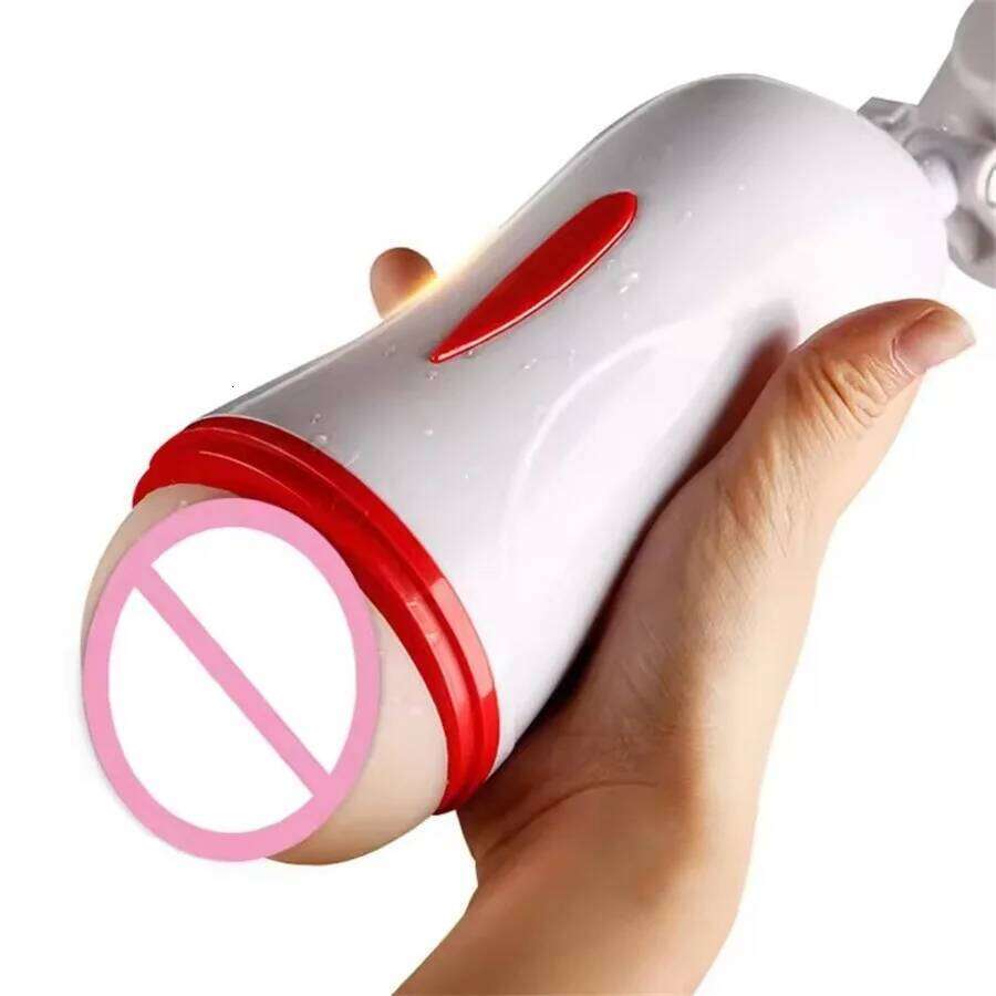 Dual Channel Anal Masturbation Cup Realistic Vagina Pussy Penis Pump Vibrator Male Mastrubator Blowjob Erotic Sex Toys W260305