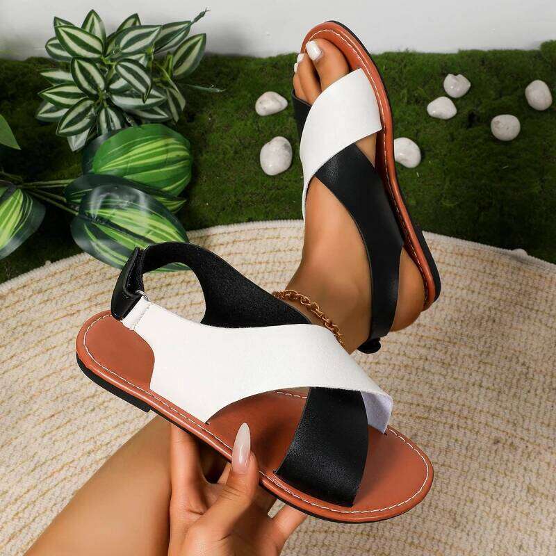 2025 Summer New Fashion Simple Flat Sandals Outdoor Leisure Wear resistant Comfortable Women's Shoes