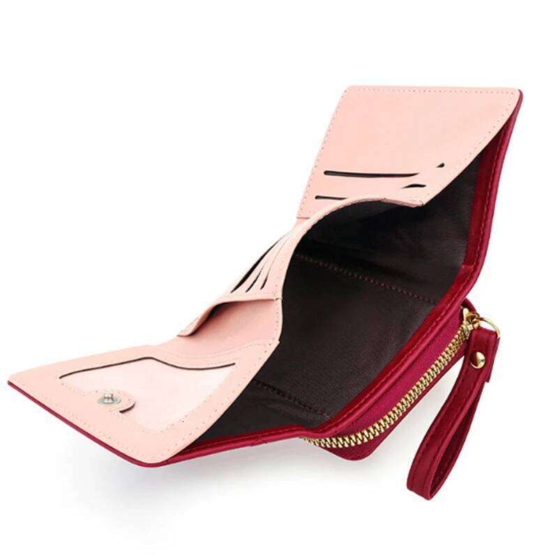 Love Embroidered Short Zero Women's Triple Fold Bag Multi Card Large Capacity Versatile Fashion Wallet C260304