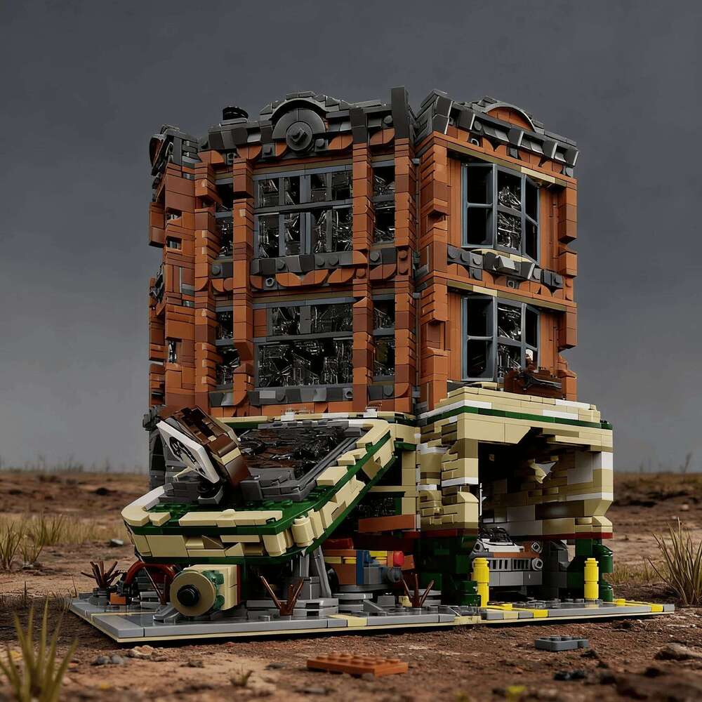 Corner Garage Movie City Architecture, MOC House Modular Building Blocks Model Kit,with figures,Gift for Adults Kids 3325PCS Z260306