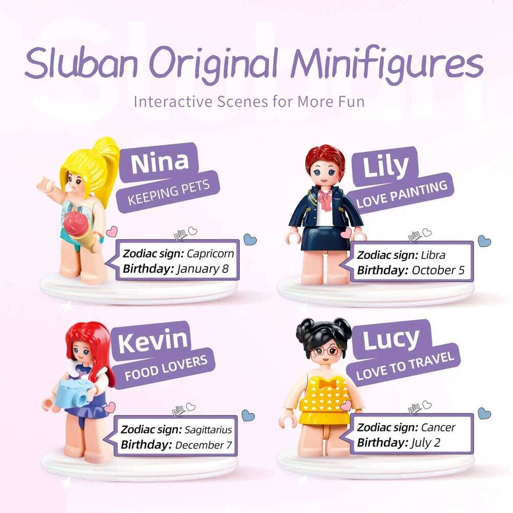 383PCS Holiday Airplane Building Blocks Dream Pink Plane Model Bricks Creative Desktop Deco Educational DIY Toys For Kids Gifts Z260305