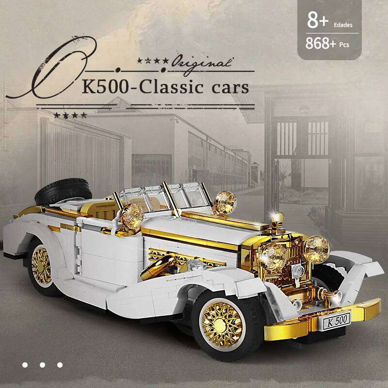 Technical Original Retro Nostalgic Classic Building Block Model Compatible High-Tech Bricks Car Ornaments Toys for Kids Gift Z260306