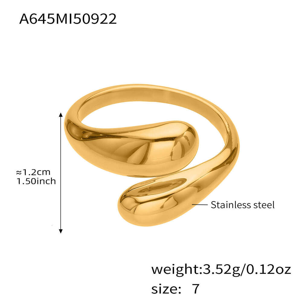 New Imitation Pearl Design Stainless Steel 18K Gold-plated Open Ring Is Exquisite And Luxurious, Suitable For Women's Jewelry Wholesale