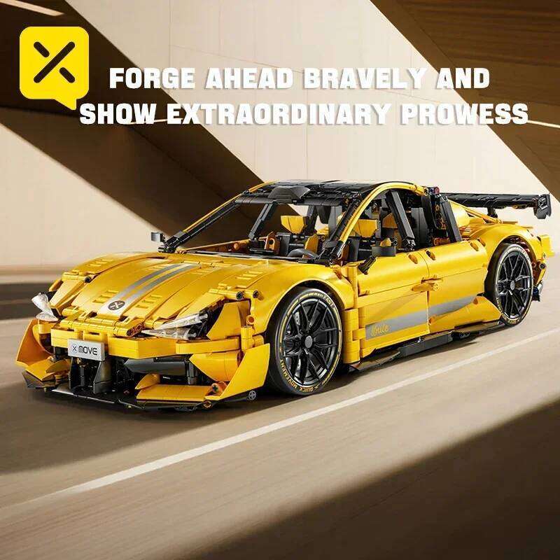 ToylinX 2143 PCS Racing Car Building Blocks Set 1:10 Scale Sports Vehicle Bricks Model Kit Adults Toys for Boys Birthday Gifts Z260305