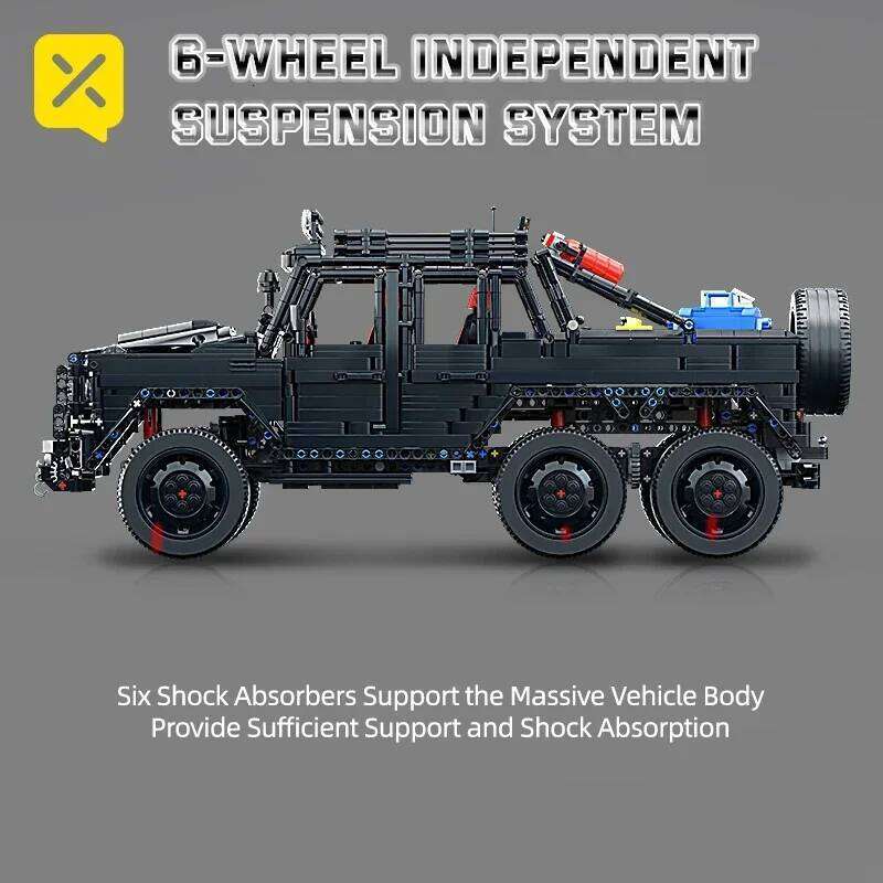Toylinx Technical Enthusiasts Adults Blocks Creativity Off-Road SUV Black Kits 1:8 Scale Pickup Truck Car Building Cool Gift Z260305