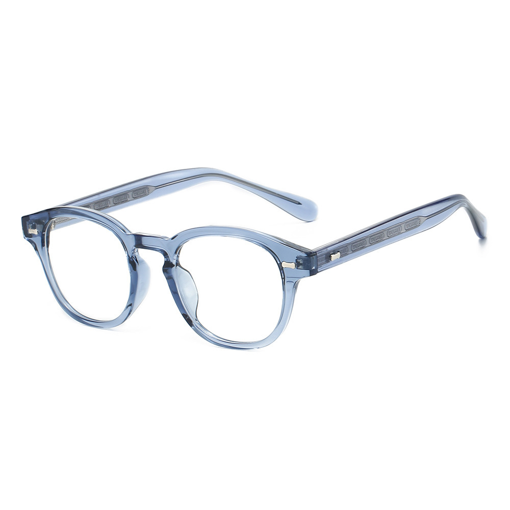 New 25-style retro round-frame non-prescription glasses for men and women, artistic TR90 frame, niche anti-blue light, high-end fashion