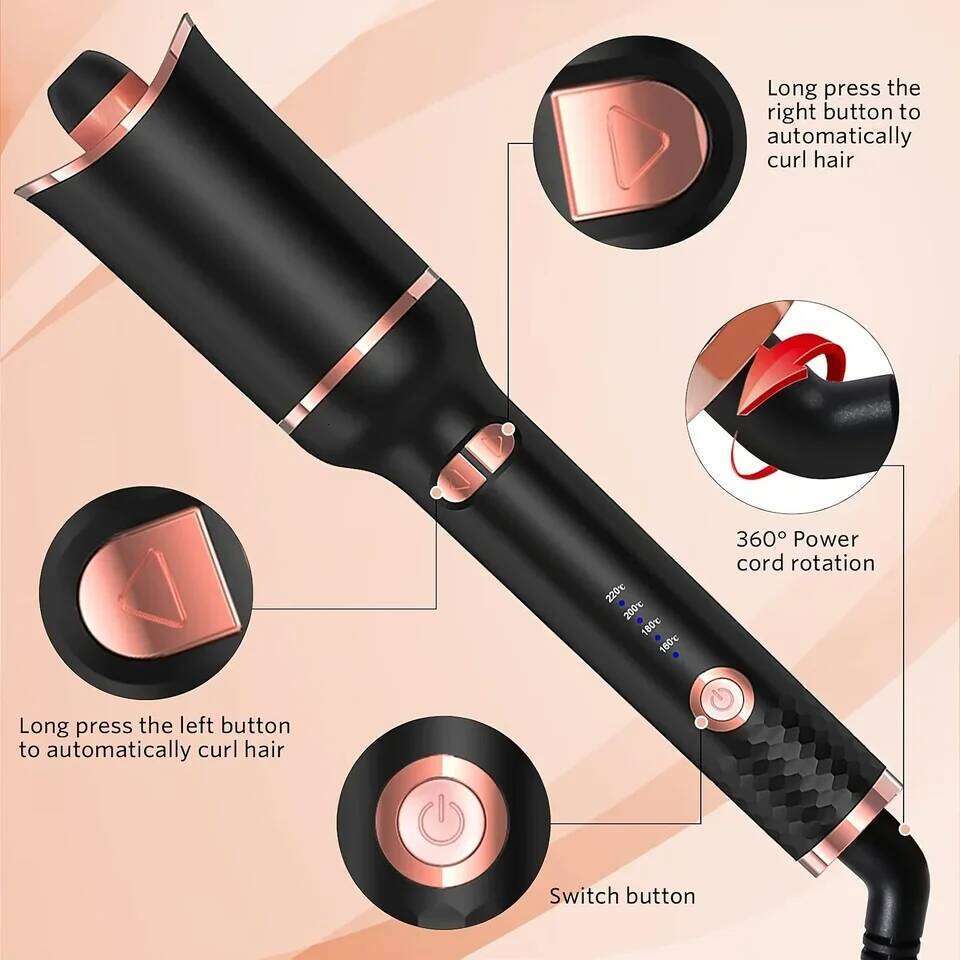 TINSOL Professional Ceramic auto-rotating air curling Air spinning rod styler Curling irons Styling tools 26Y0306