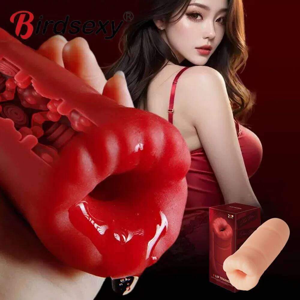 Automatic Male Masturbator Cup Vibrator Tongue Licking Blowjob Real Vagina Pocket Pussy Penis Oral Sex Toy For Adult Men Sexshop W260305