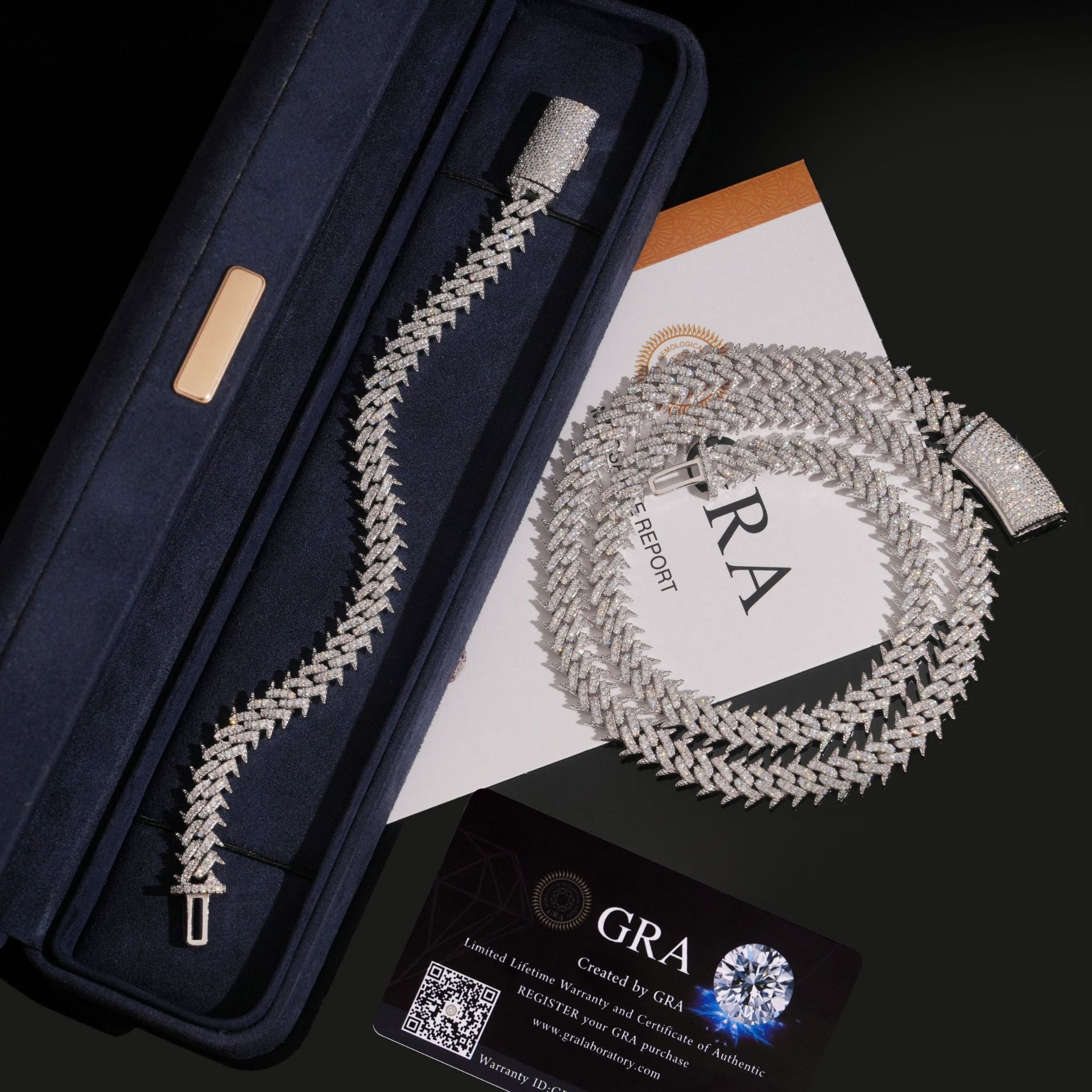 10mm thorned Cuban necklace 925 silver VVS moissanite new fashion style necklace for men and women