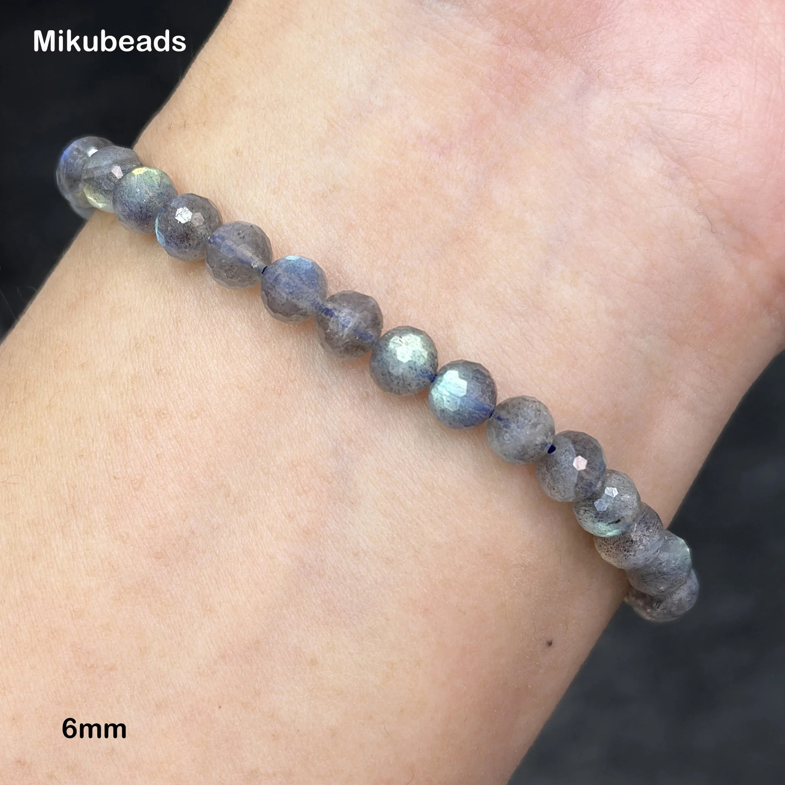 Natural AA Labradorite 6mm 8mm Faceted Shinny Round Loose Beads For Jewelry Making DIY Bracelets Necklace Wholesale Mikubeads 260302