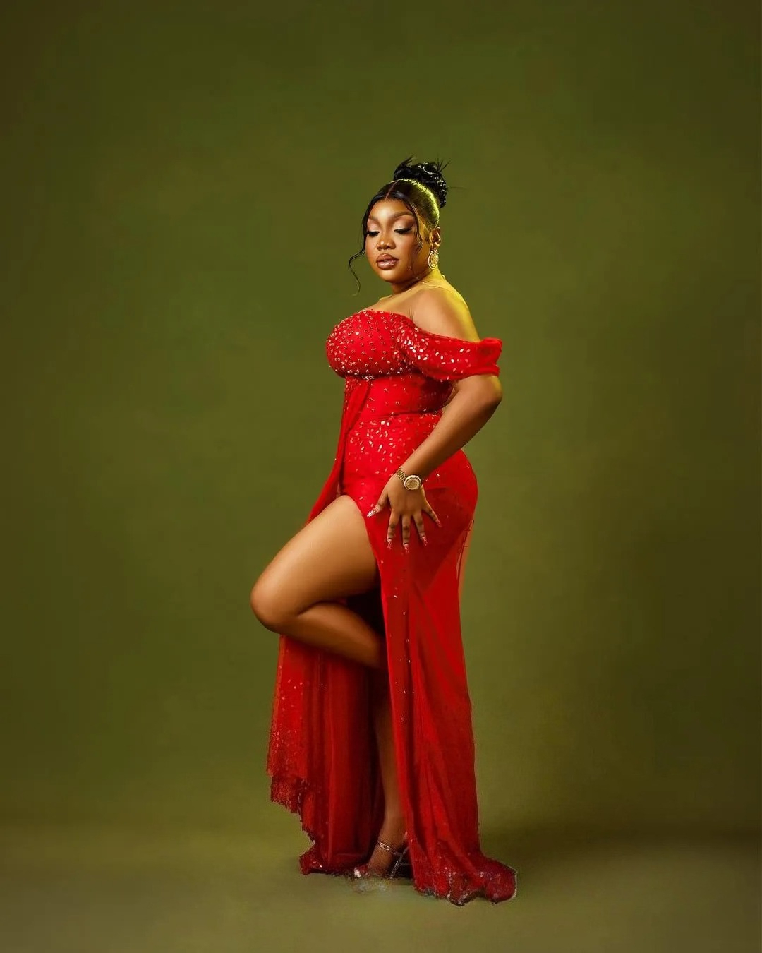 2026 Plus Size Red Dress Mermaid Prom Dresses Evening Formal Gowns Side Split Sexy Illusion Bead Lace Birthday Second Reception Gown For Black Women A