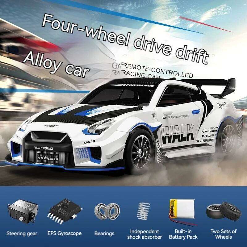 New Hongxing Rc Mini Drift Remote Control Car 1:43 Full Scale Automotive Professional Alloy 4wd Racing Model Toy With Gyroscope C260305