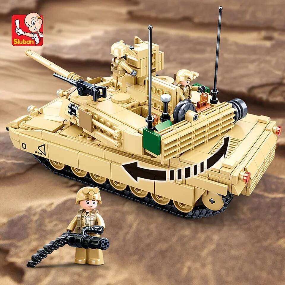 781PCS Military Series Block Toys, M1A2 Tank Model Creative DIY Toy Assembled Building Blocks Kit Z260305