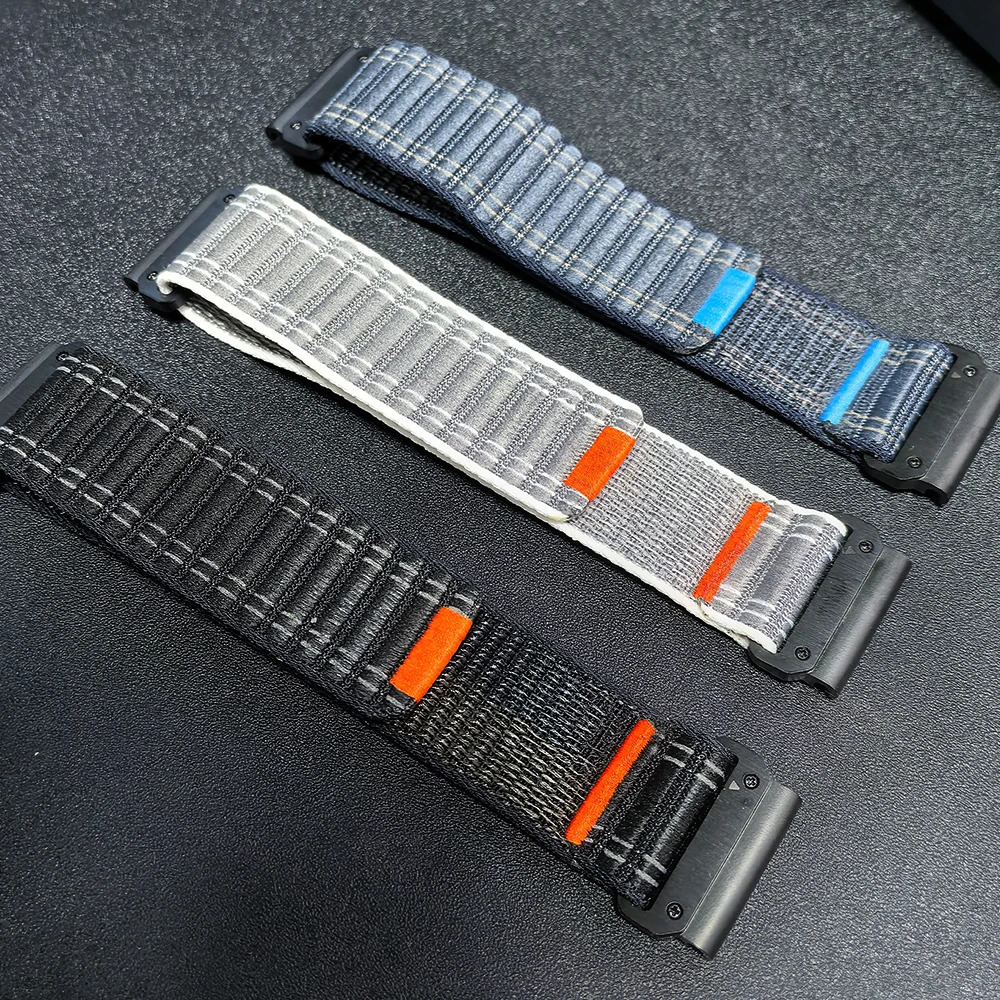 QuickFit 26mm 22mm Nylon Strap For Garmin 8 Pro 51mm AMOLED/MicroLED 8 47mm 7 7X Pro Solar 6 6X Watch Band Bracelet 260304