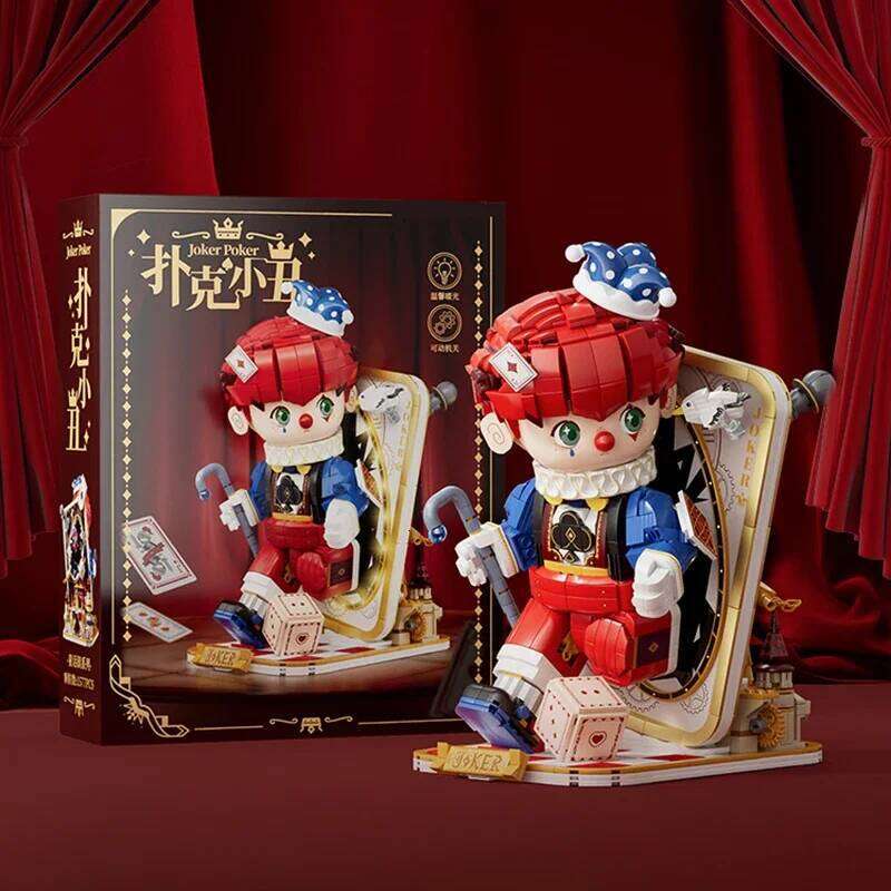 Cartoon Joker Building Block Figure Toy Bricks Set With Light Idea Desktop Decoration Kids DIY Puzzle Toys Holiday Gifts Z260305