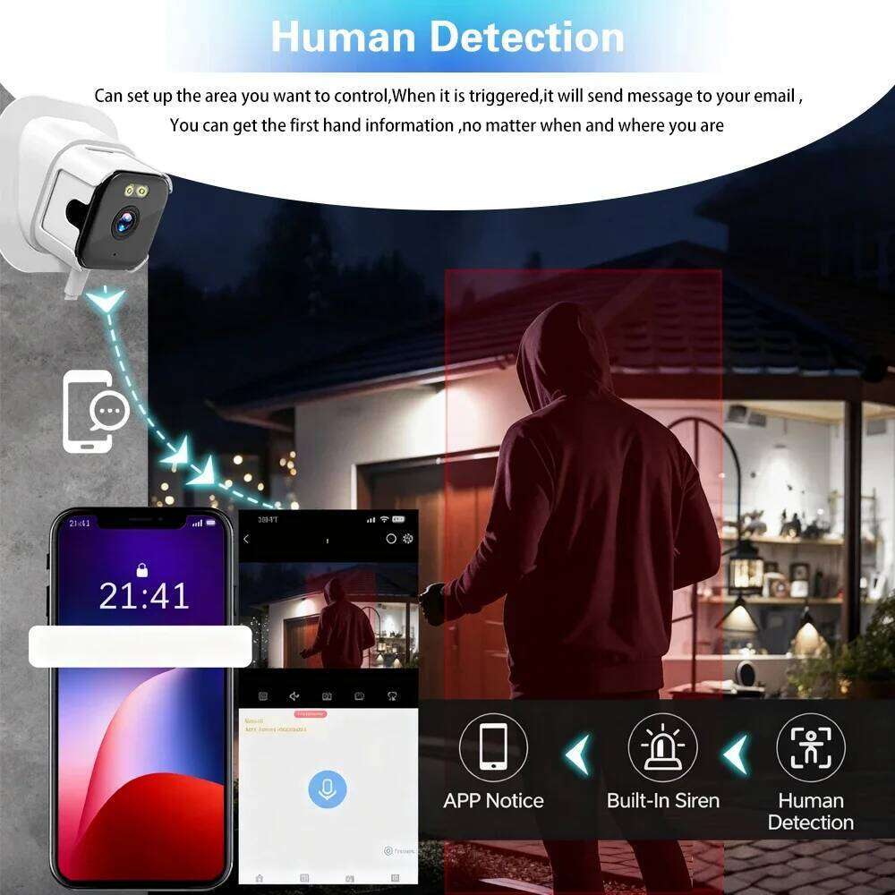 O-Kam Pro 5MP Dual Band Mini Wireless Window IP Camera Easy Installation Secure Network Black Light NightVision Motion Detection 26W0306