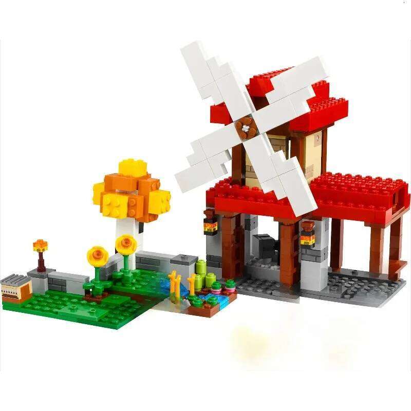 462PCS Creative The Windmill Farm Building Blocks With 3 Figures Assemble Bricks Toy Gift For Children Kids Adult Z260305