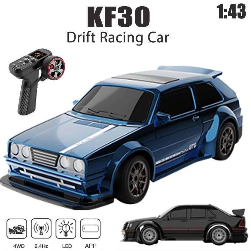 KF30 1:43 4WD Drift Racing Car With Gyroscope Adjustment Real Lighting Control and Damping High Speed RC Cars For Kids Toy C260305