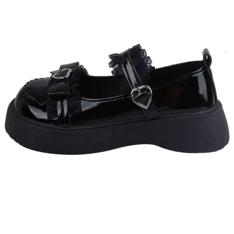 2025 New Fashion Buckle Women's Pumps Spring Autumn Mary Jane Solid Butterfly Knot Platform Casual Round Toe Ladies Shoes