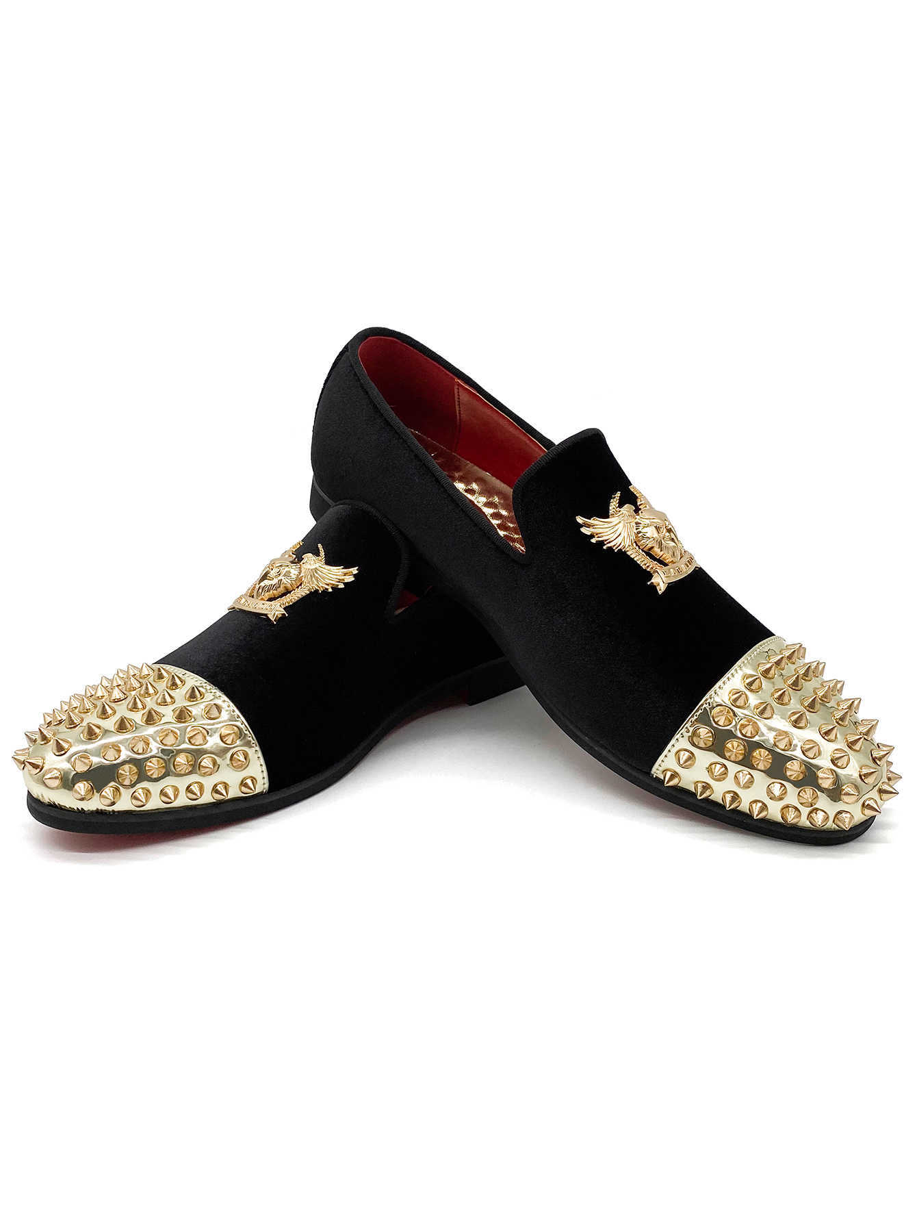Nxy Brand Diamond-studded Splicing Designer gold Loafers In Loafer Interior Shoes Toe Smooth Upper Business Shoes Waxed Finishing Dress Shoes