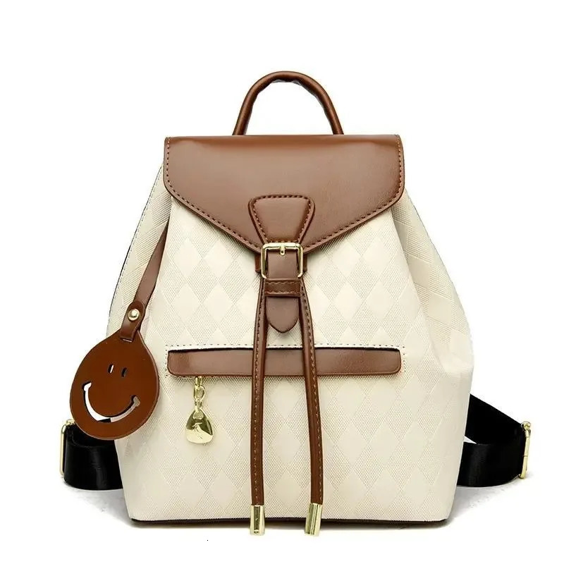 Women Backpack Soft Pu Leather Black Casual Multifunctional College Bag Capacity Shoulder Bag Trave Handle Bag260228