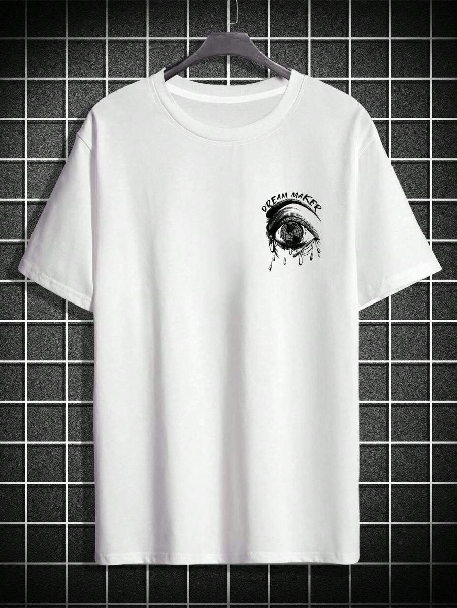 2026 European and American cross-border direct supply Earth Eye street fashion men's T-shirt casual and versatile summer short sleeves