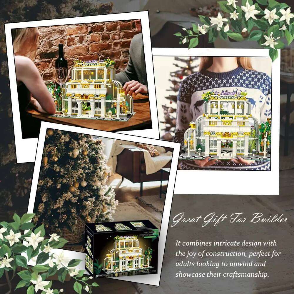 2231PCS Plant Garden Building Blocks City Street Model MOC Bricks Set With Light Kids Educational DIY Toys Holiday Gifts Z260305