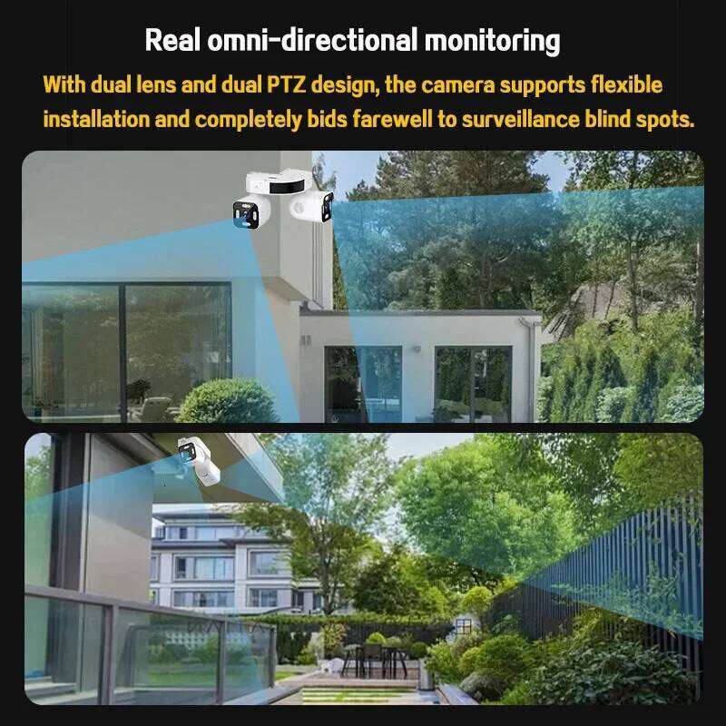 10X Zoom Wifi PTZ Bullet Camera Auto Tracking Dual Lens Outdoor Waterproof Panoramic View Wireless CCTV Video Surveillance Cam 26W0306