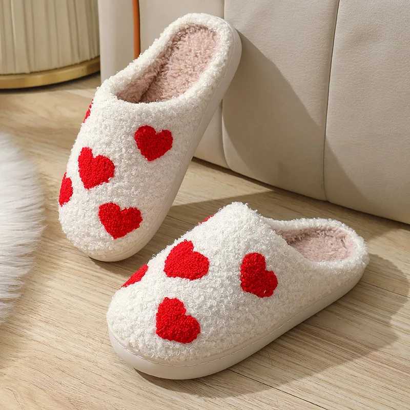 Mens New Autumn and Winter Checkerboard Cotton Slippers Cute and Simple for Men and Women Couples Indoor Home Plush Warm S260305