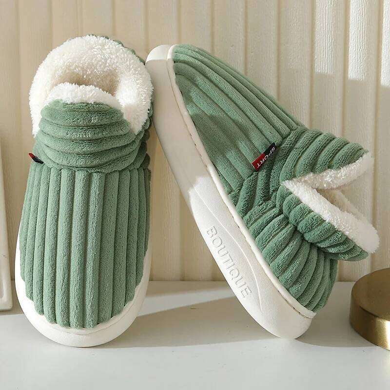 Litfun New Fur Slippers Women Men Winter Furry Fashion Warm Ankles Plush Cozy Slides For Home Indoor Soft Sole Cotton Shoes