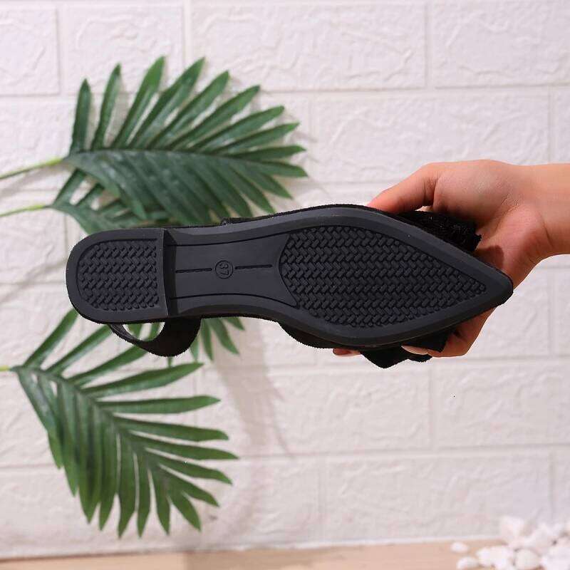 2025 Summer New Women's Bow Closed Sandals Fashionable, Casual, Easy to Wear, Bestselling Comfortable Flat Shoes