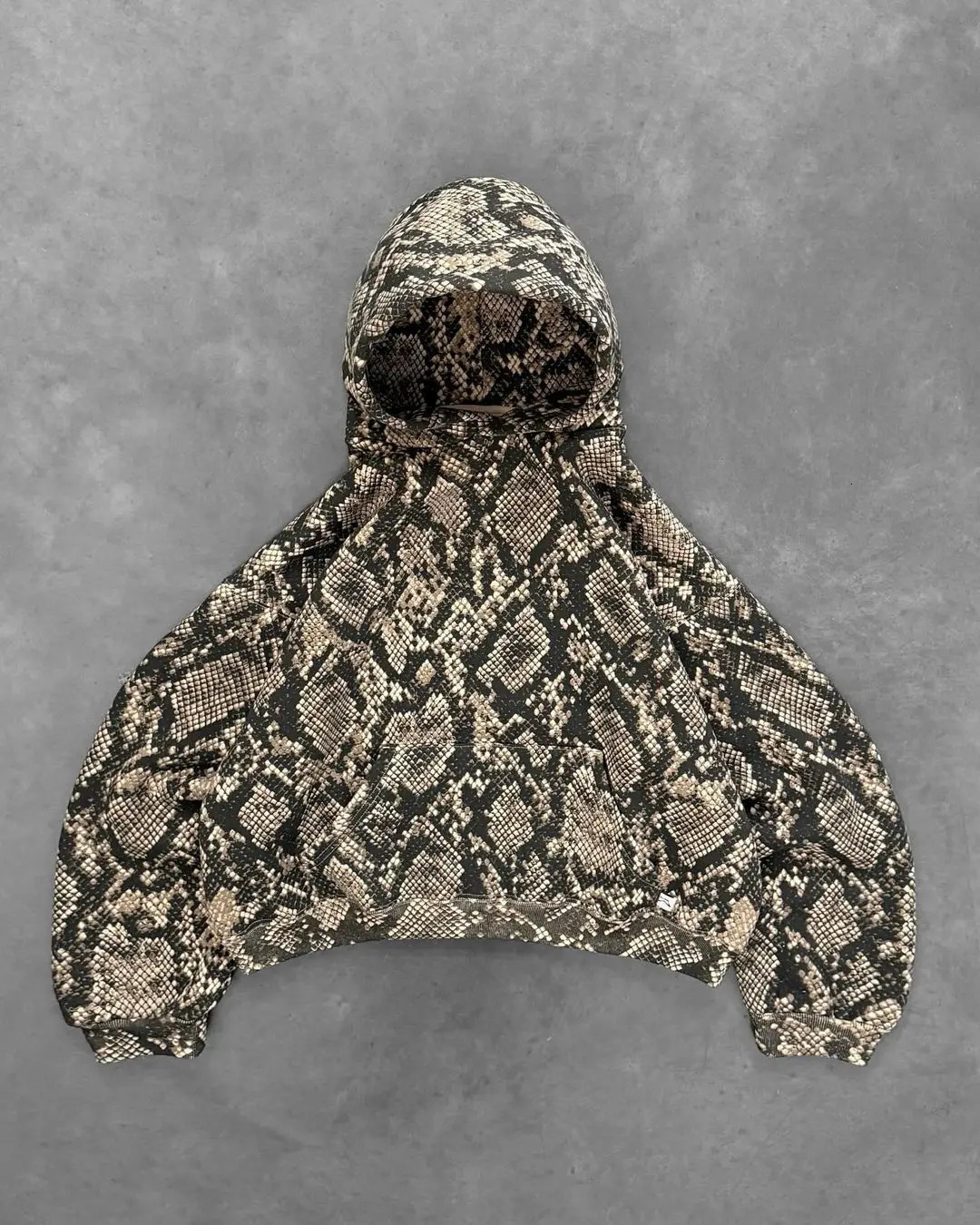 Harajuku Y2K Tracksuit Men Hip Hop Oversized Hoodies 2 Piece Set Retro Snake Pattern Sweatshirts Clothes for Men Streetwear 260227