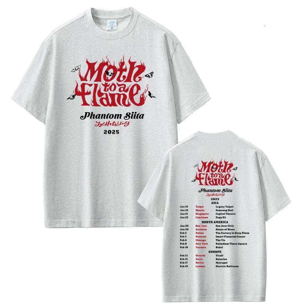 Ado Moth To A Flame Phantom Siita 2025 T-shirt Men Women Fashion Japanese Pop Music Tshirt Unisex Casual Cotton Vintage T Shirt