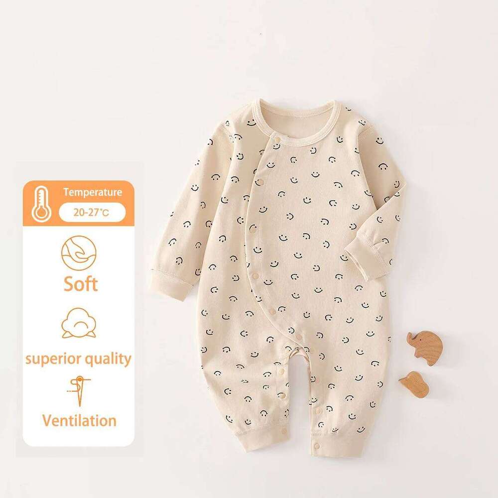 AYNIGIELL Spring 0-6Months Baby Rompers Newborn Girls Boys 100%Cotton Clothes Autumn High Quality Cartoon Patterned Jumpsuit Z260306