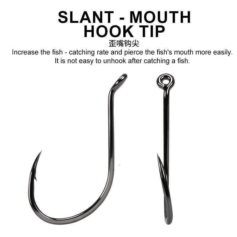 TEASER 10pcs/bag 201105 High Carbon Jigging Barbed Hook 4/0 5/0 6/0 7/0 8/0 Saltwater Octopus Beak Fishing Hooks S260305