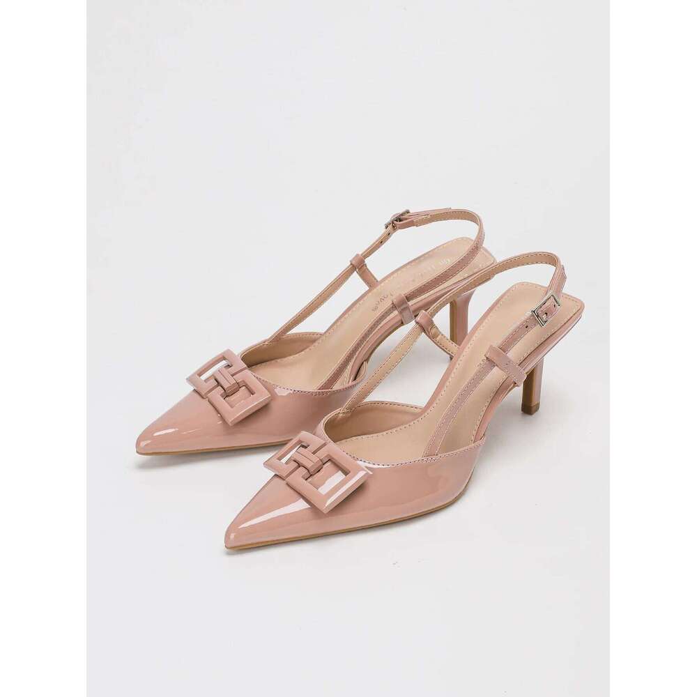 Women's Fashion Square Buckle Stiletto Heels, Elegant, Simple, Versatile and Comfortable