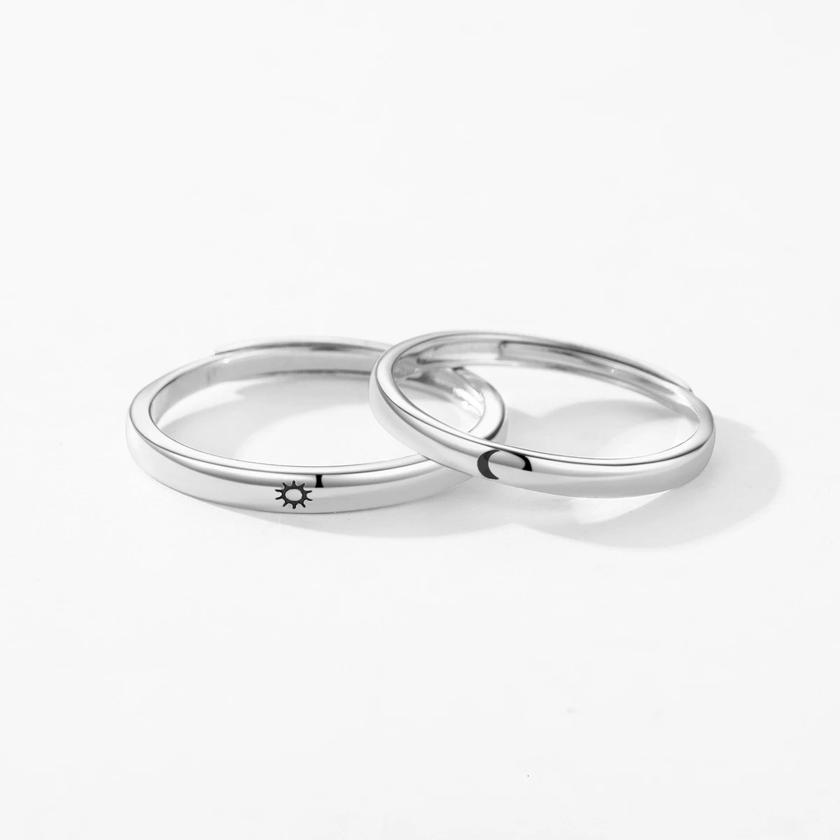 MODIAN 925 Sterling Silver Romantic Moon Sun Finger Rings For Women and Men Lover Couple Rings Fine Jewelry Anniversary Gifts 260304