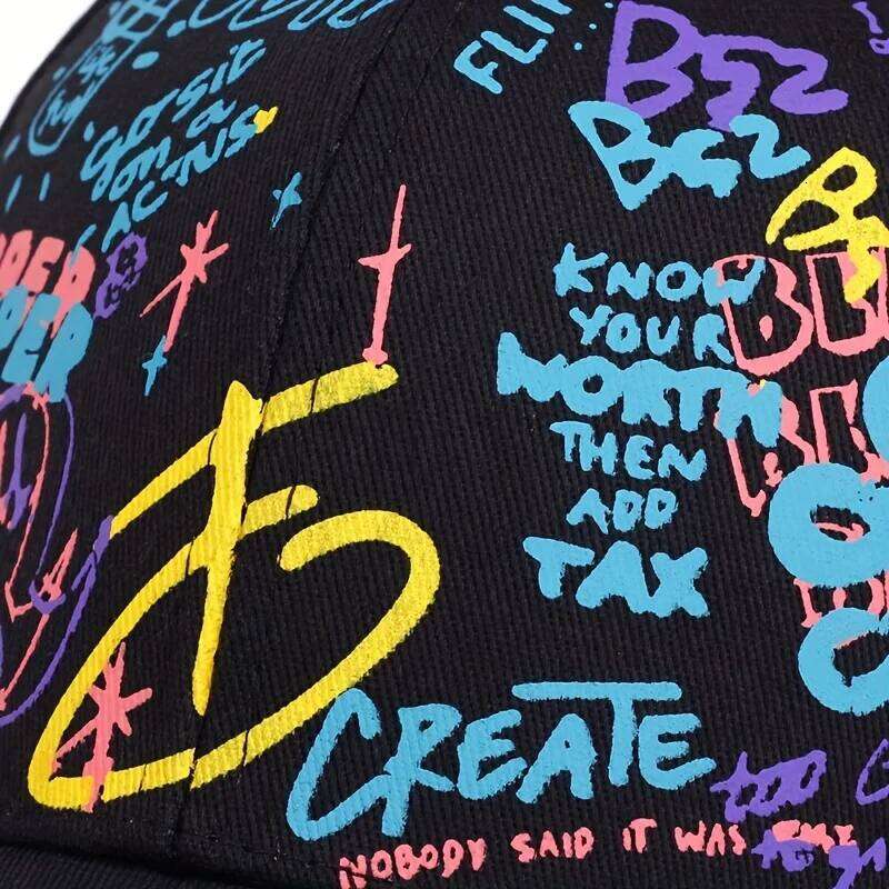 Fashion Graffiti Printing Baseball Cap Outdoor Cotton Casquatte Hat Men Women Summer Sun Hats Adjustable Hip Hop Caps Gorras Y260304