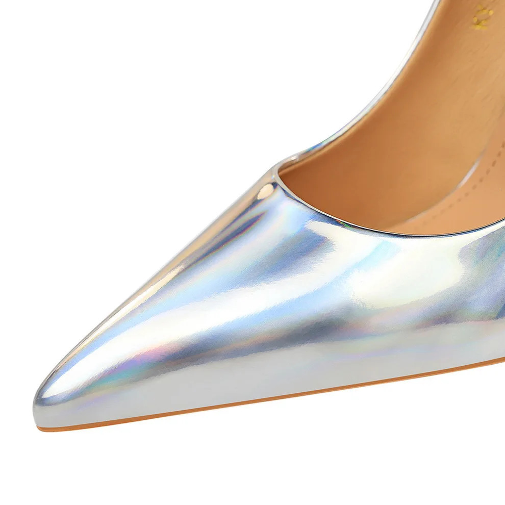 2026 Women 105cm High Heels Blue Green Valentine Pumps Glossy Stripper Stiletto Wedding Bridal Fetish Shoes Plus Size 43 260306