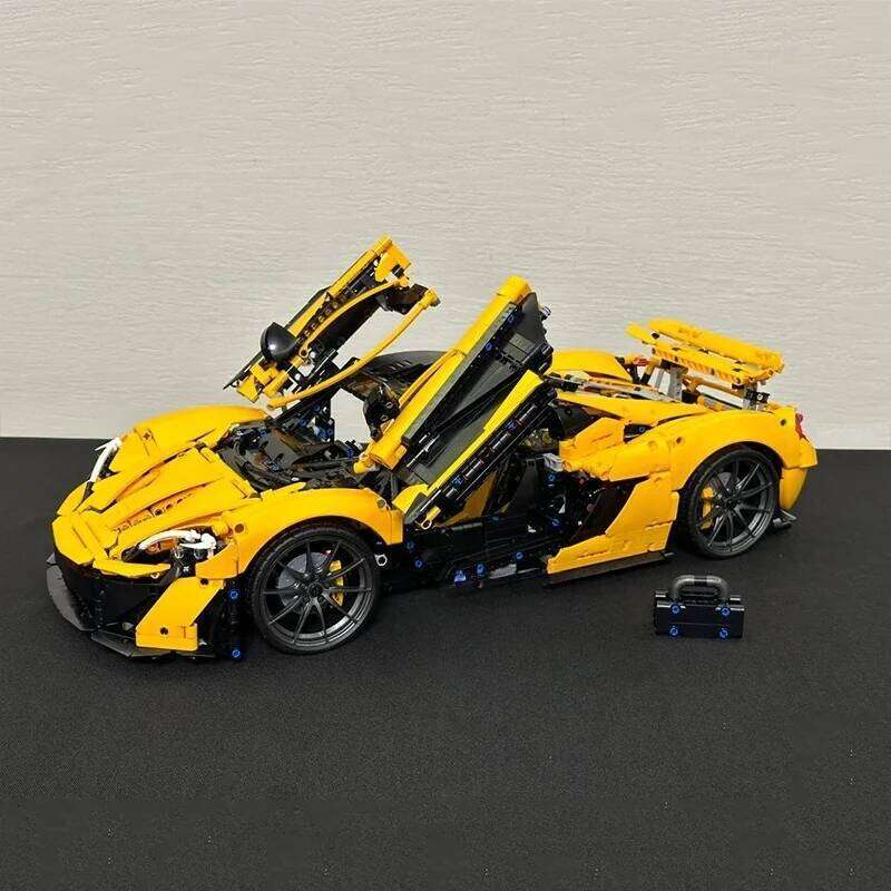 Technical NEW Yellow 1:8 P1 Super Racing Building Blocks Model Sports Car Vehicle Assembly Brick Toy Gift For Children Boy Adult Z260305