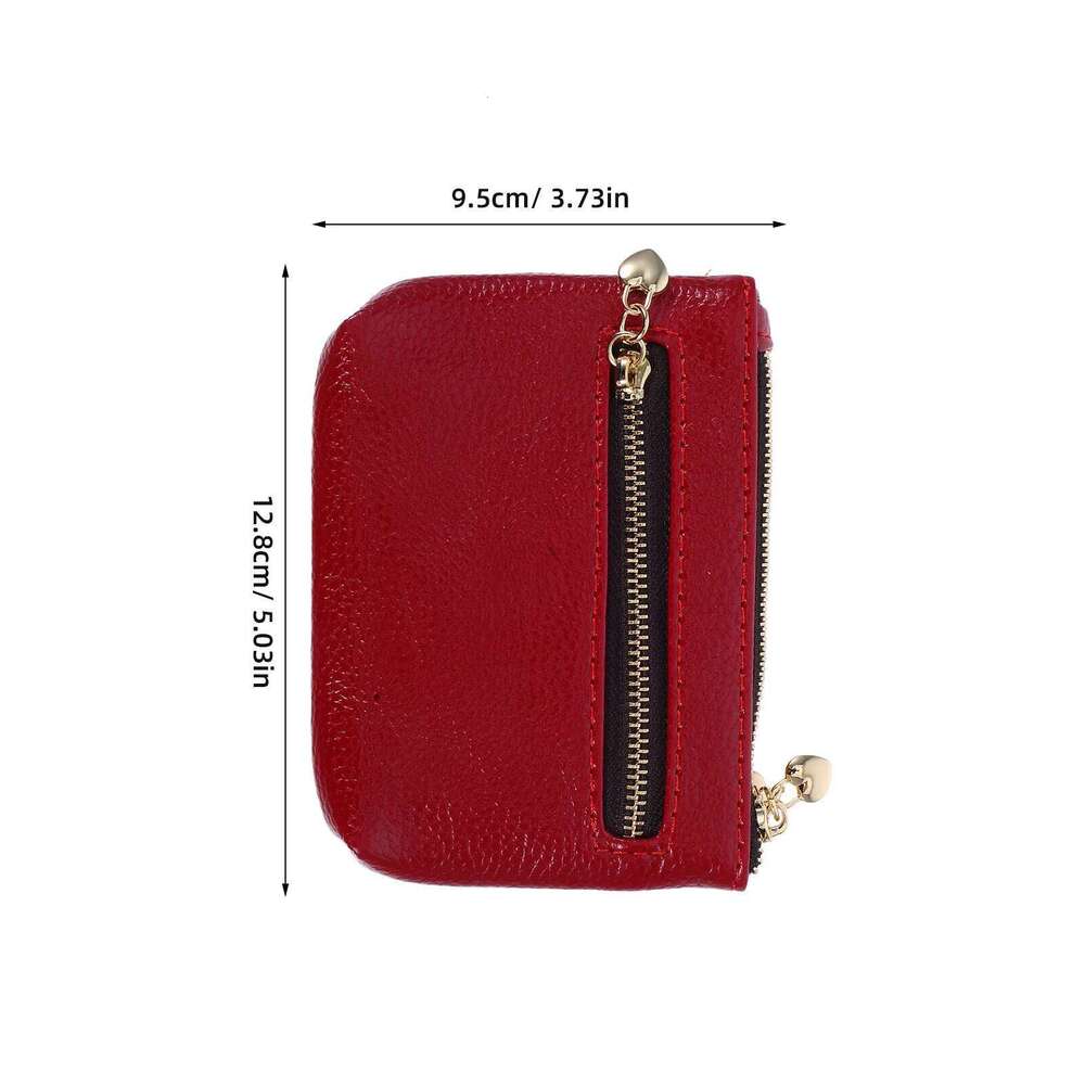 Compact Fake Women with Zipper Multi Compartment Short Wallet for Change Cards Id Travel Essential Organizer C260304