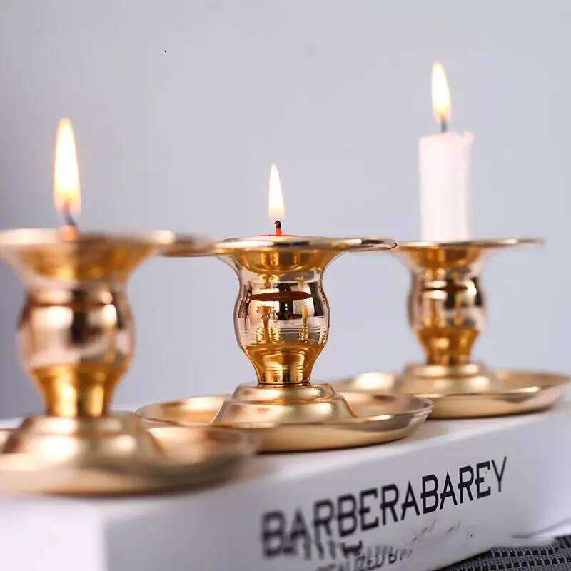 PEANDIM Votive Gold Candle Holder Exquisite Home Table Decoration Candlestick 2pcs/lot XJ260305